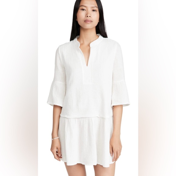 Monrow Dresses & Skirts - 🆕 MONROW Gauze Easy Mini Dress in White